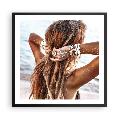 Affiche dans un cadre noir - Poster - La soeur de l'eau et du soleil - 60x60 cm