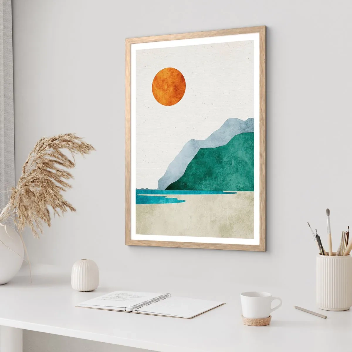 Affiche dans un chêne clair - Poster - Le paysage comme il se doit - 30x40 cm