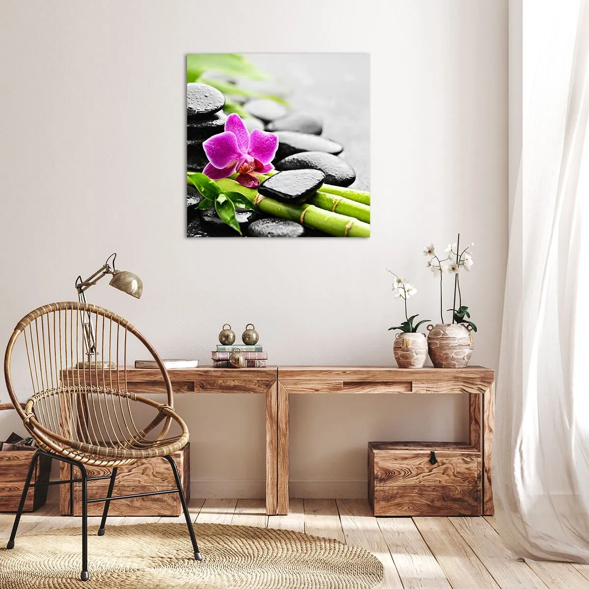 Impression sur toile - Image sur toile - Dans un équilibre de calme - 30x30 cm