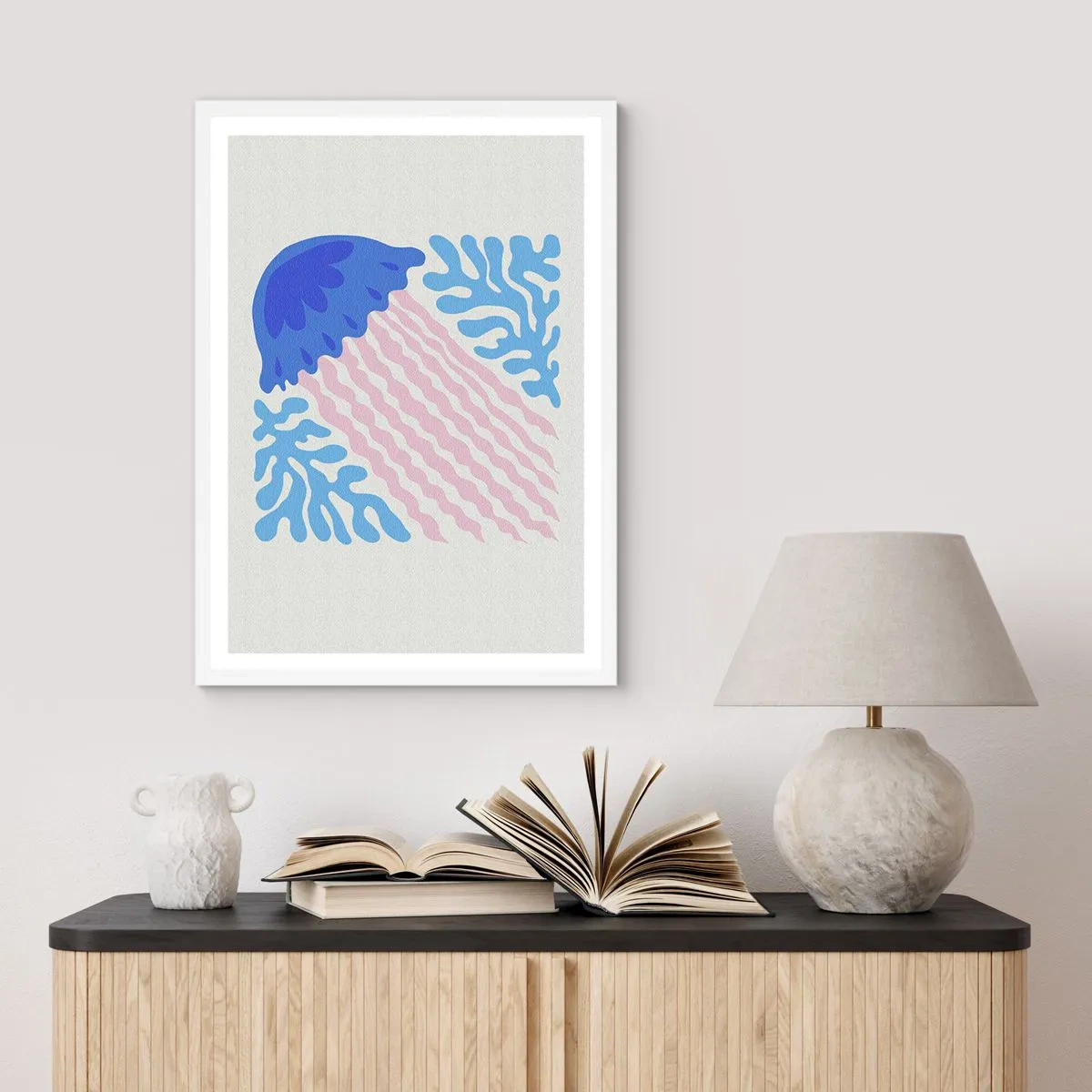 Affiche dans un cadre blanc - Poster - Comme d'un autre monde - 30x40 cm