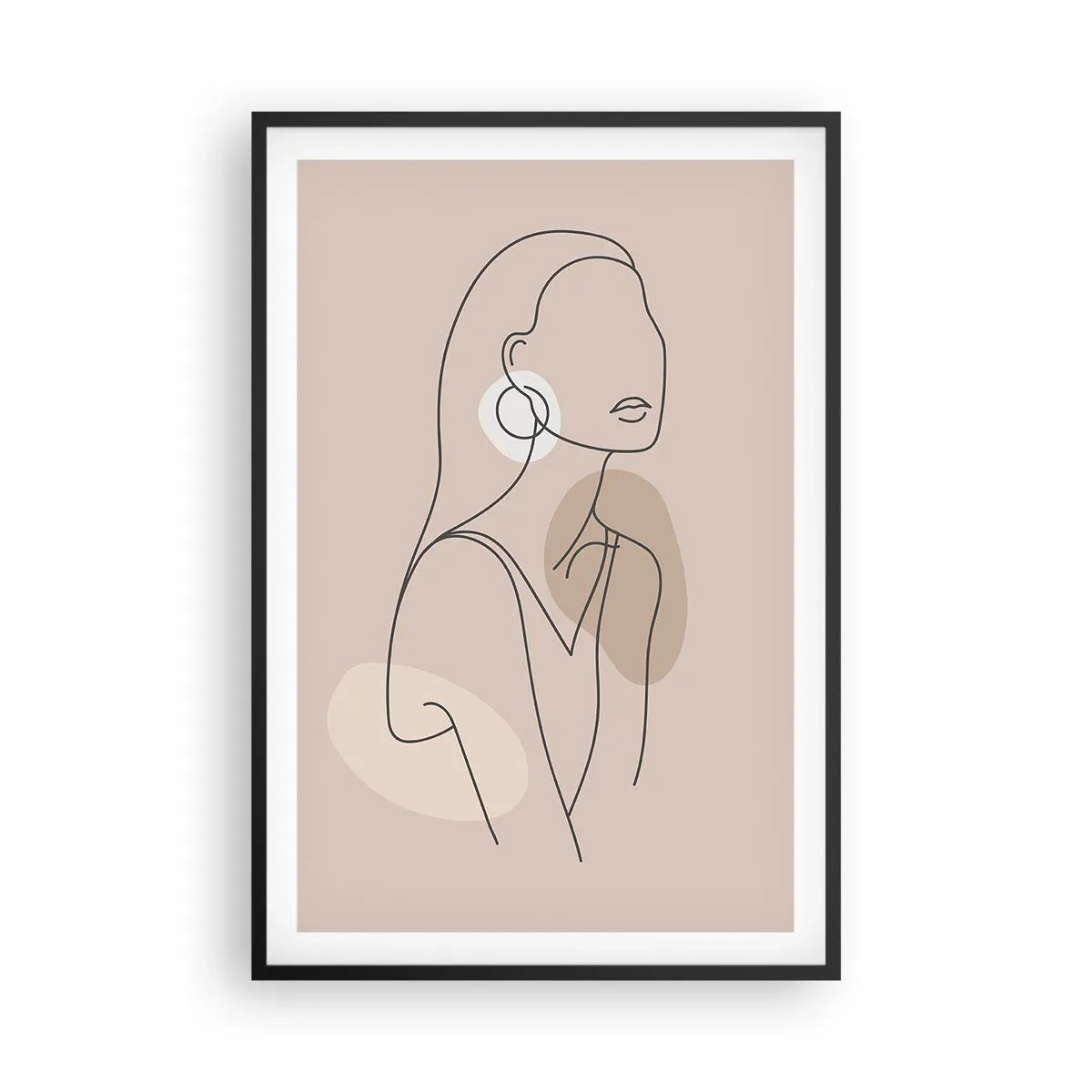 Affiche dans un cadre noir - Poster - Icone féminin - 61x91 cm
