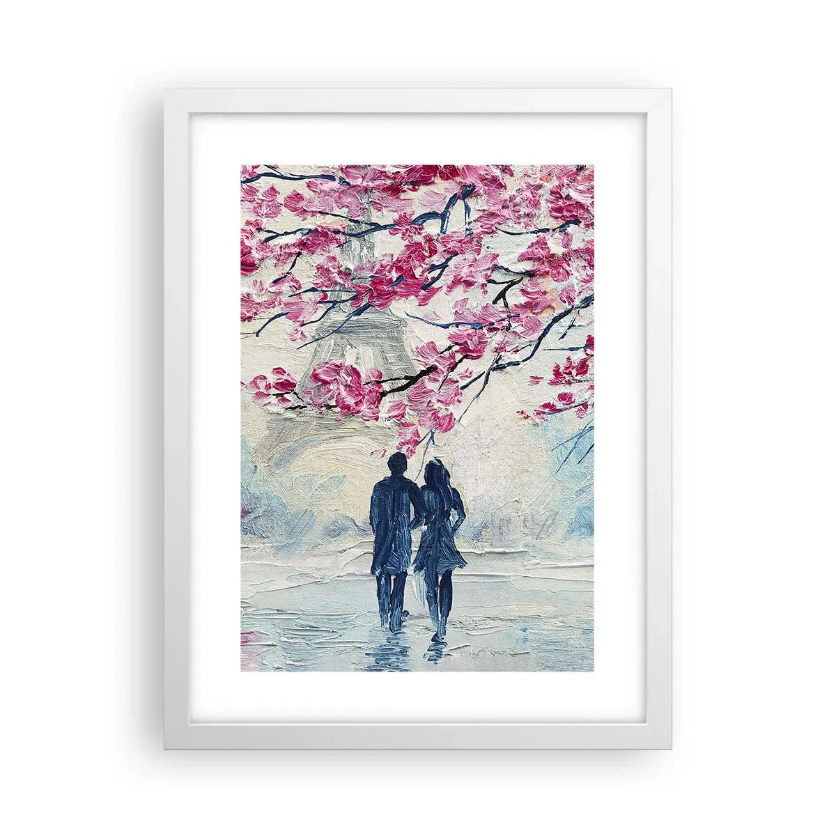 Affiche dans un cadre blanc - Poster - Ballade romantique - 30x40 cm