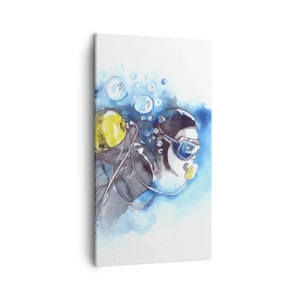 Impression sur toile - Image sur toile - Le grand bleu - 45x80 cm