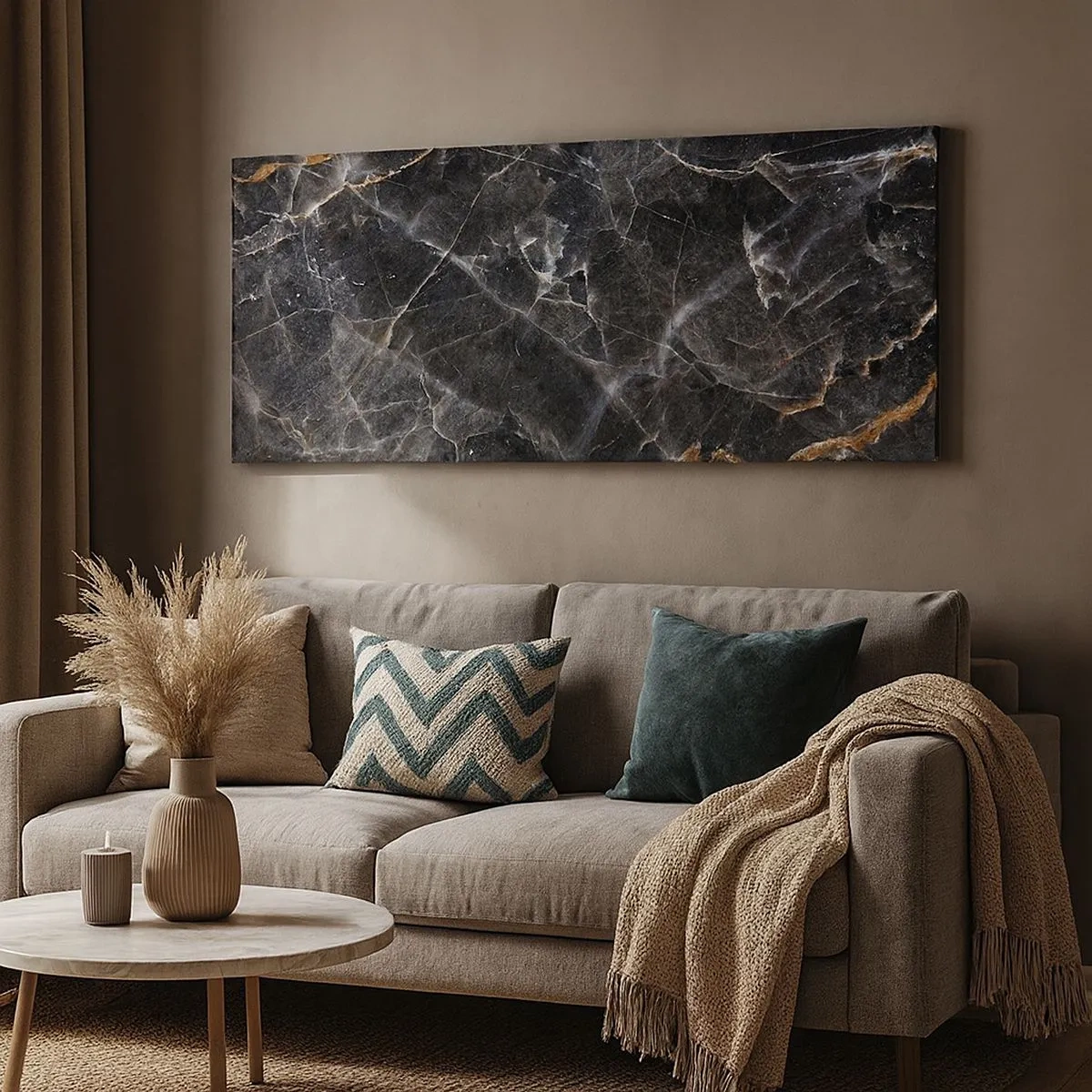 Impression sur toile - Image sur toile - La vie intérieure de la pierre - 100x40 cm