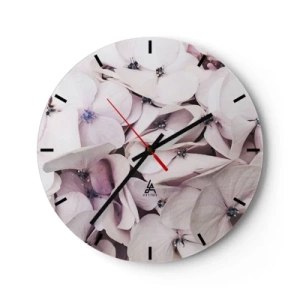 Horloge murale - Pendule murale - Dans un flot de fleurs - 40x40 cm