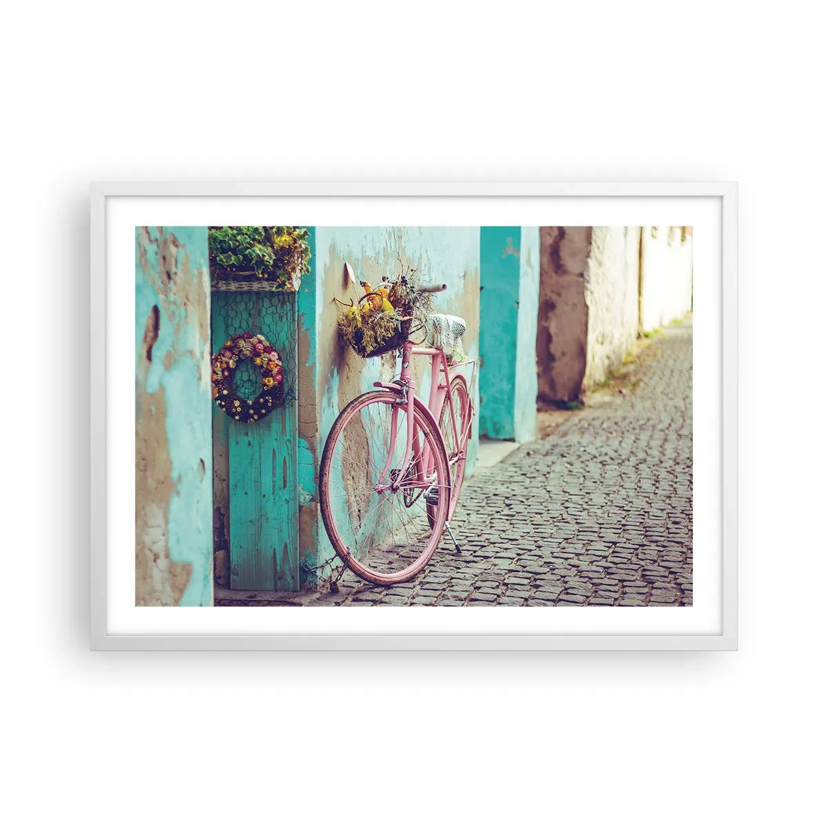 Affiche dans un cadre blanc - Poster - Je reviens tout de suite - 70x50 cm