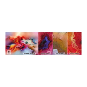 Échantillon de Papier Peint Premium Canvas - Comment attraper des rêves - fumée - Abstraction, Morceau, Acrylique - 100x30 cm