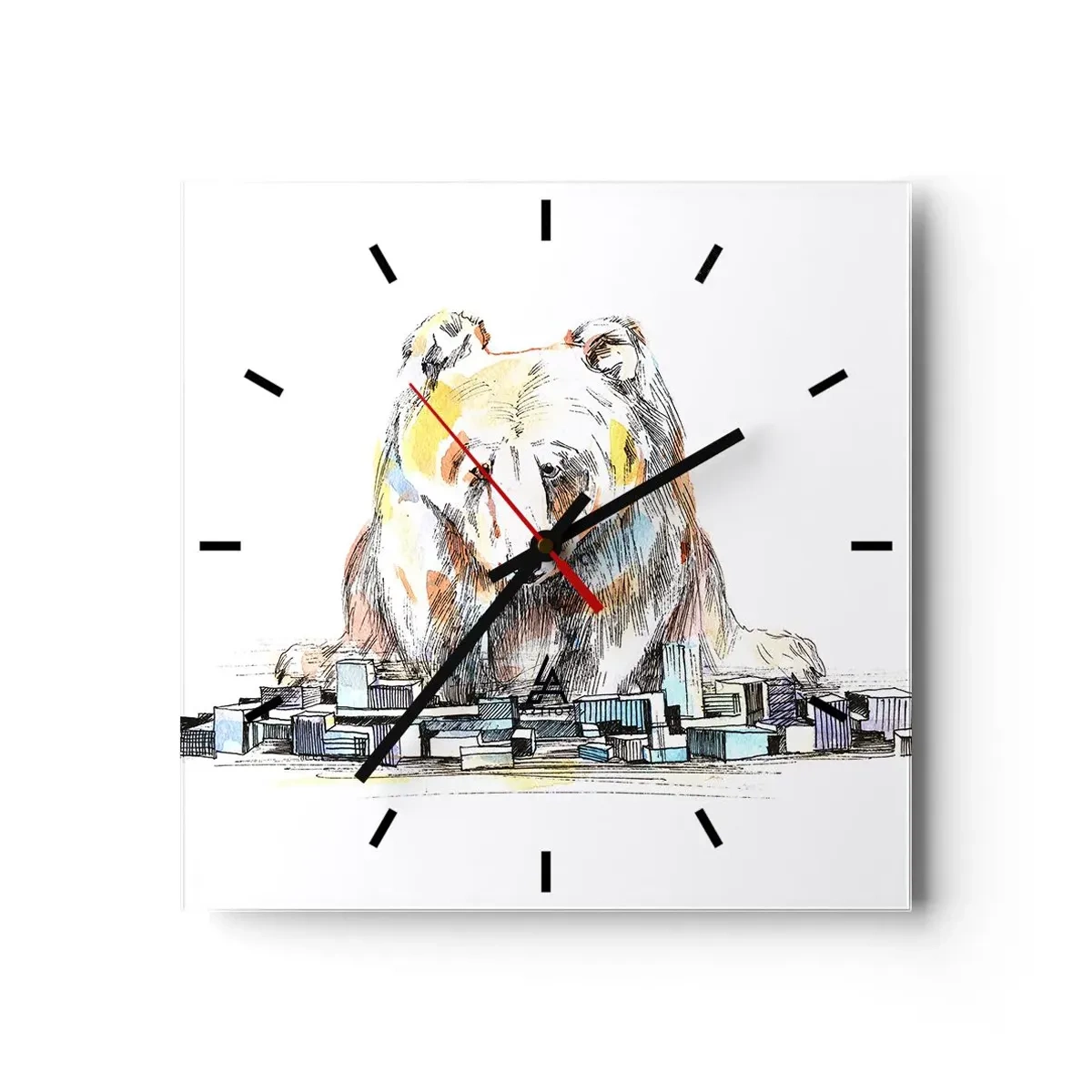 Horloge murale - Pendule murale - Comment peut-on vivre ainsi ? - 40x40 cm