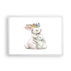 Affiche dans un cadre blanc - Poster - Maman irremplaçable - 70x50 cm