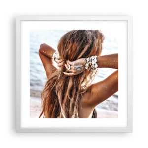 Affiche dans un cadre blanc - Poster - La soeur de l'eau et du soleil - 40x40 cm