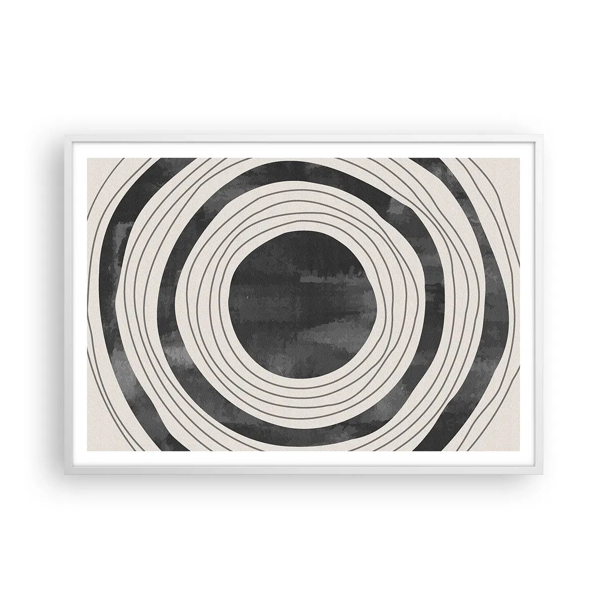 Affiche dans un cadre blanc - Poster - Droit au but - 100x70 cm