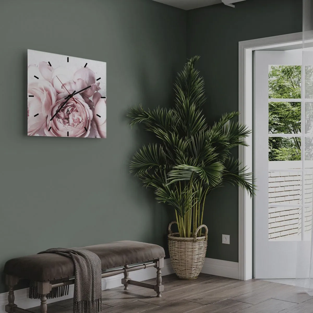 Horloge murale - Pendule murale - Pour les romantiques - 40x40 cm