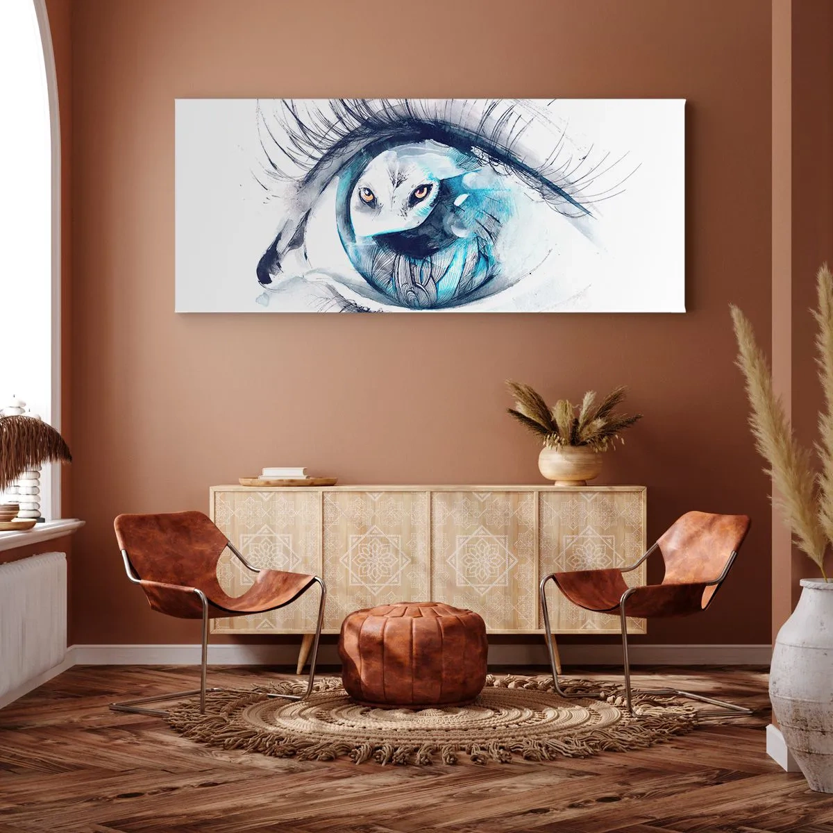 Impression sur toile - Image sur toile - Face à face avec la nature sauvage - 100x40 cm