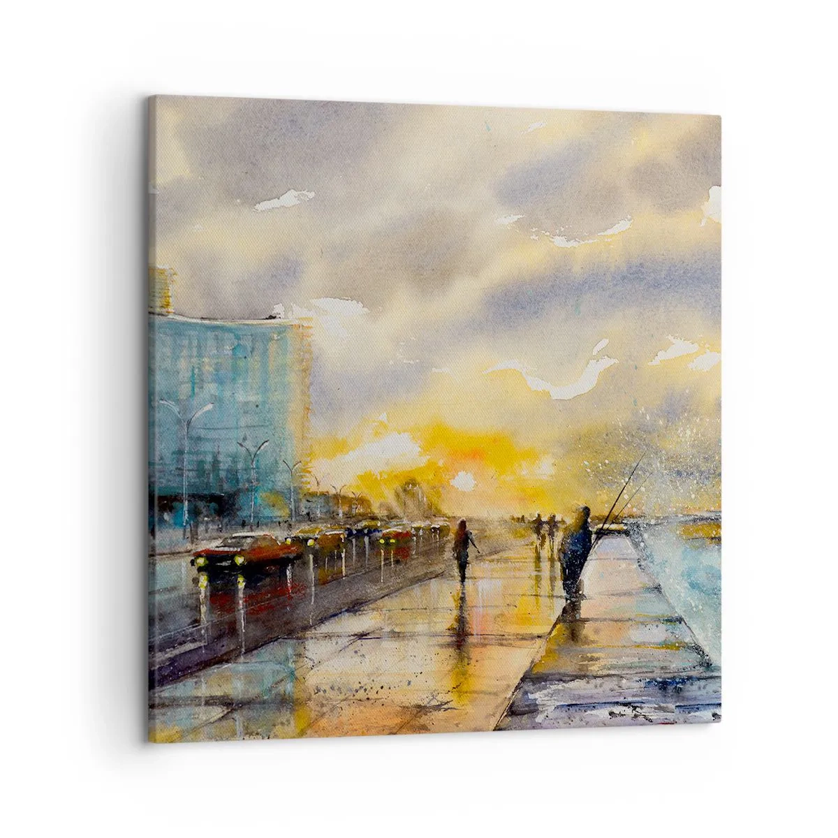 Impression sur toile - Image sur toile - La vie sur le rivage - 50x50 cm