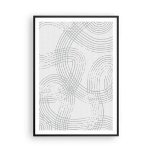 Affiche dans un cadre noir - Poster - Il n'y a pas de chemin droit - 70x100 cm