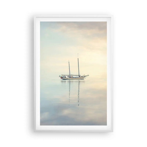 Affiche dans un cadre blanc - Poster - Dans une mer de silence - 61x91 cm