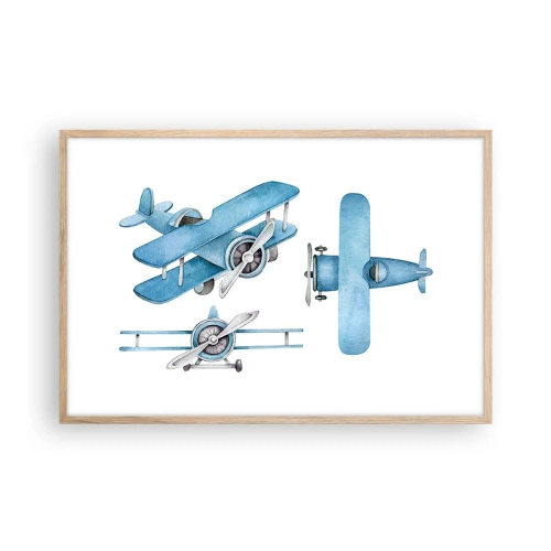 Affiche dans un chêne clair - Poster - Un gagnant né - 91x61 cm