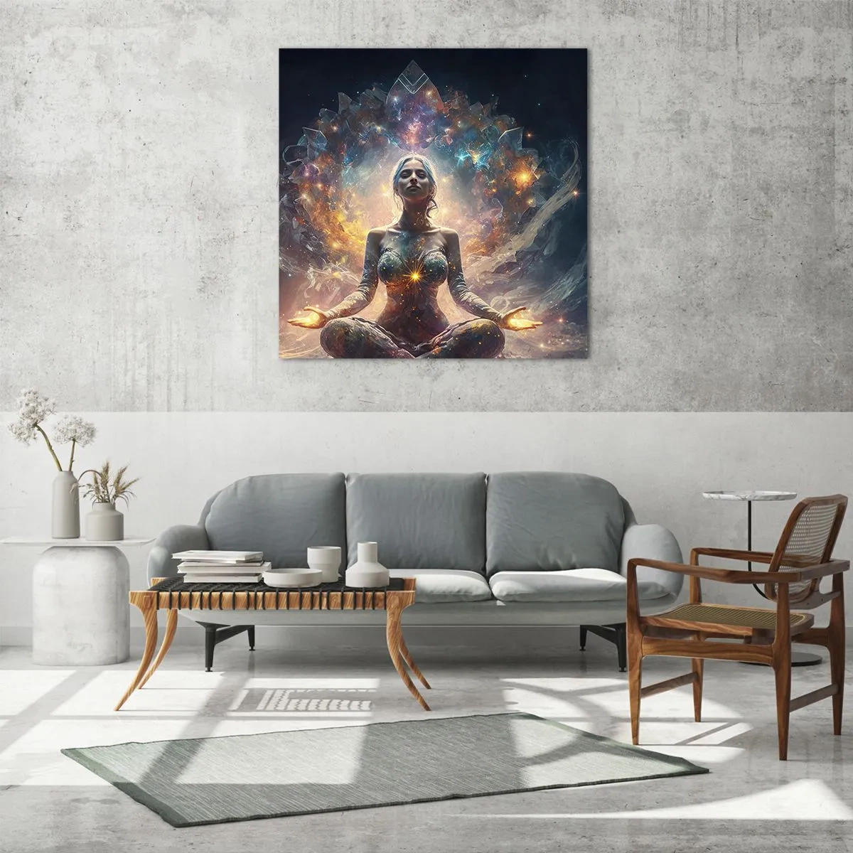 Impression sur verre - Image sur verre - Flux de bonne énergie - 30x30 cm