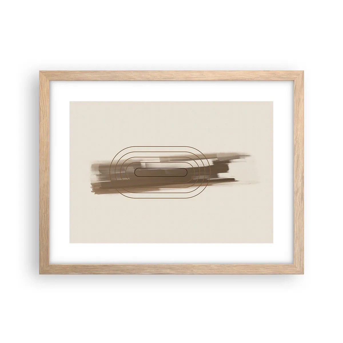 Affiche dans un chêne clair - Poster - Parfum de gris - 40x30 cm