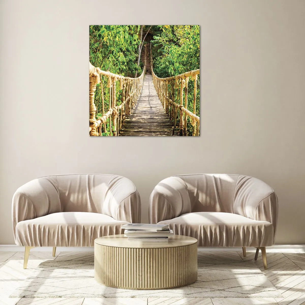 Impression sur verre - Image sur verre - Suspendu dans la nature - 50x50 cm