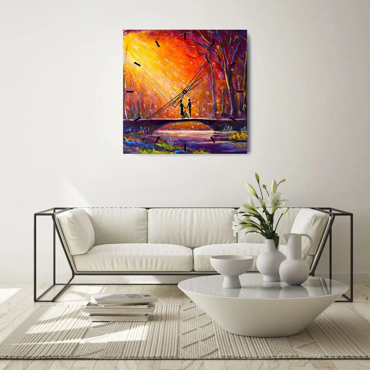 Horloge murale - Pendule murale - Le ciel les aime aussi - 40x40 cm