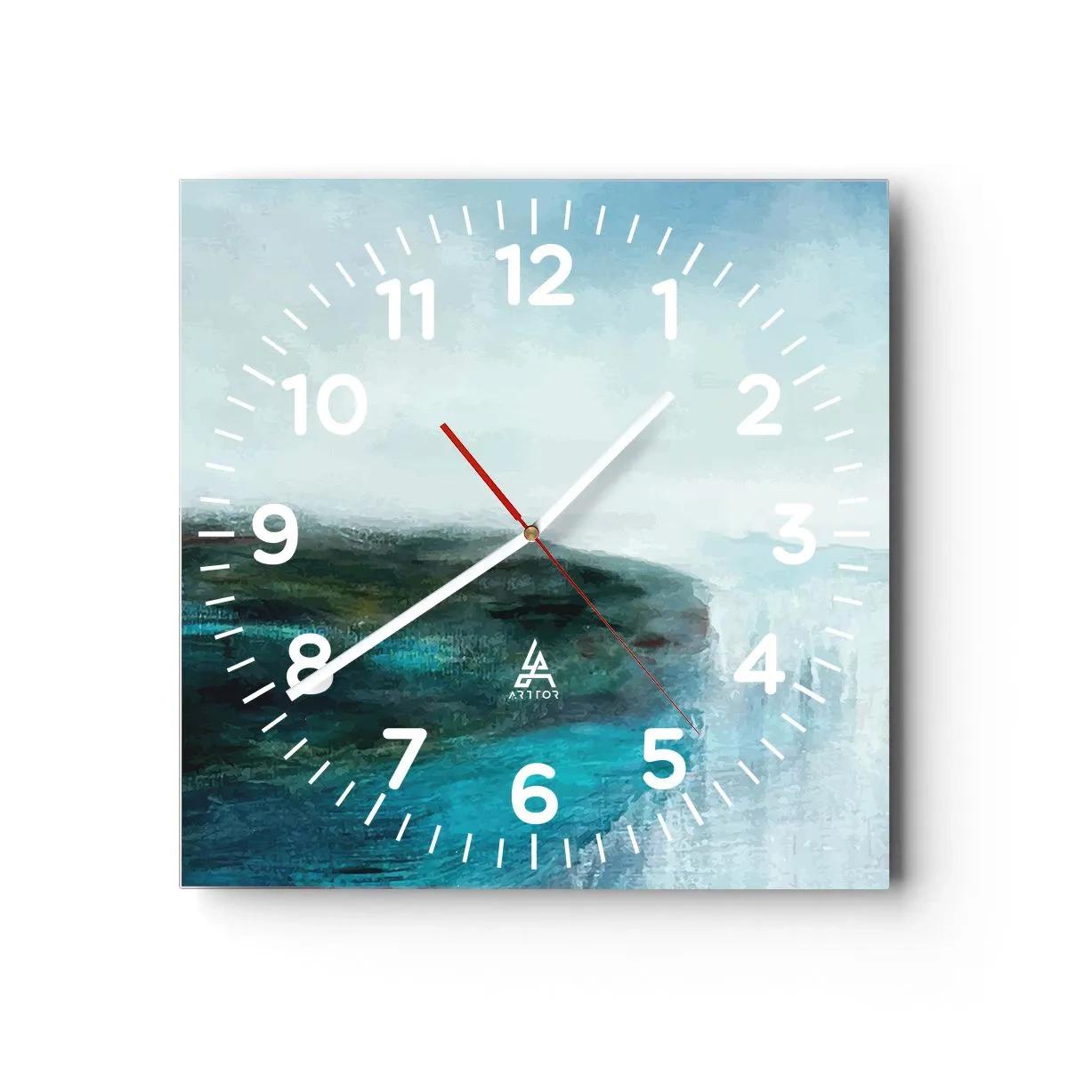 Horloge murale - Pendule murale - Abstraction nautique - 40x40 cm