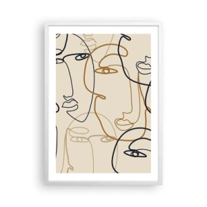 Affiche dans un cadre blanc - Poster - Portrait multiplié - 50x70 cm