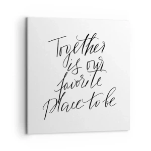 Impression sur toile - Image sur toile - Vous aussi vous le sentez? - 50x50 cm