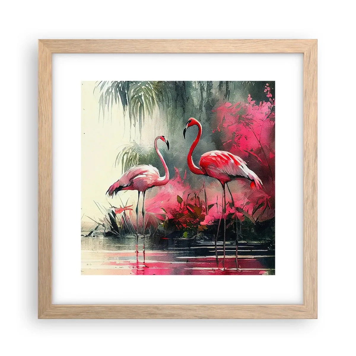 Affiche dans un chêne clair - Poster - Une leçon de grâce naturelle - 30x30 cm