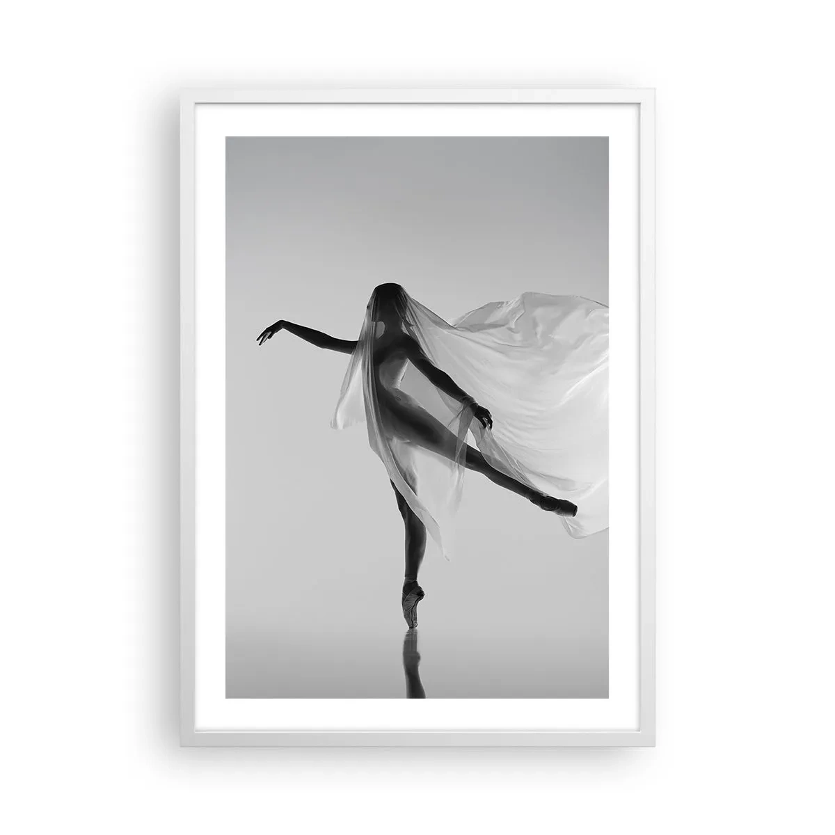 Affiche dans un cadre blanc - Poster - Légèreté et grâce - 50x70 cm