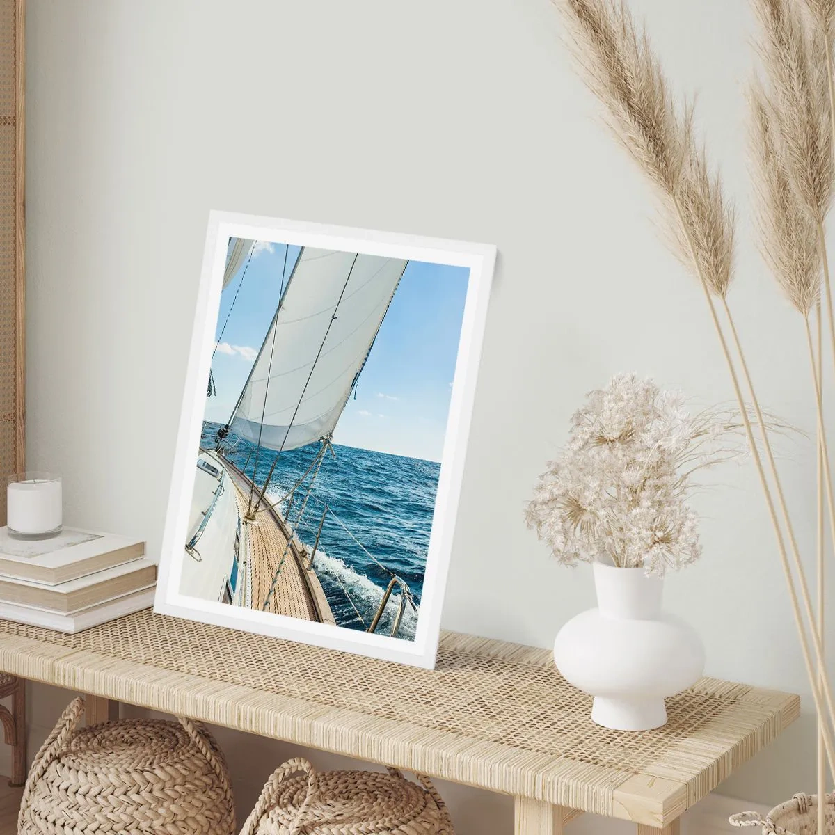 Affiche dans un cadre blanc - Poster - Ohé, l'aventure - 30x40 cm