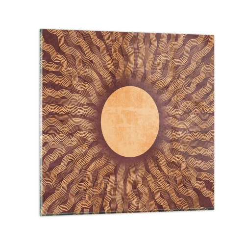 Impression sur verre - Image sur verre - Icône du soleil - 30x30 cm