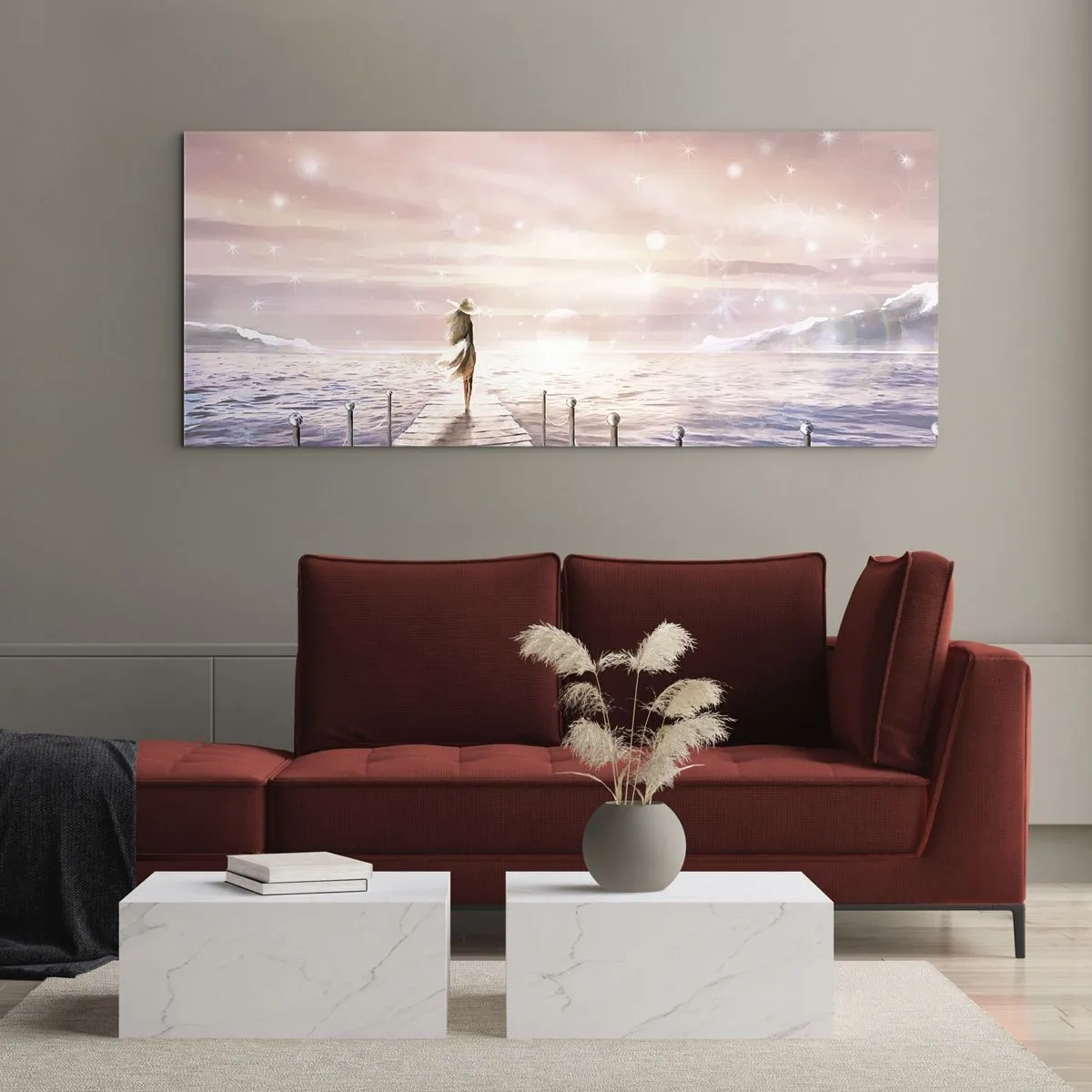 Impression sur verre - Image sur verre - A la lumière d'un rêve - 90x30 cm