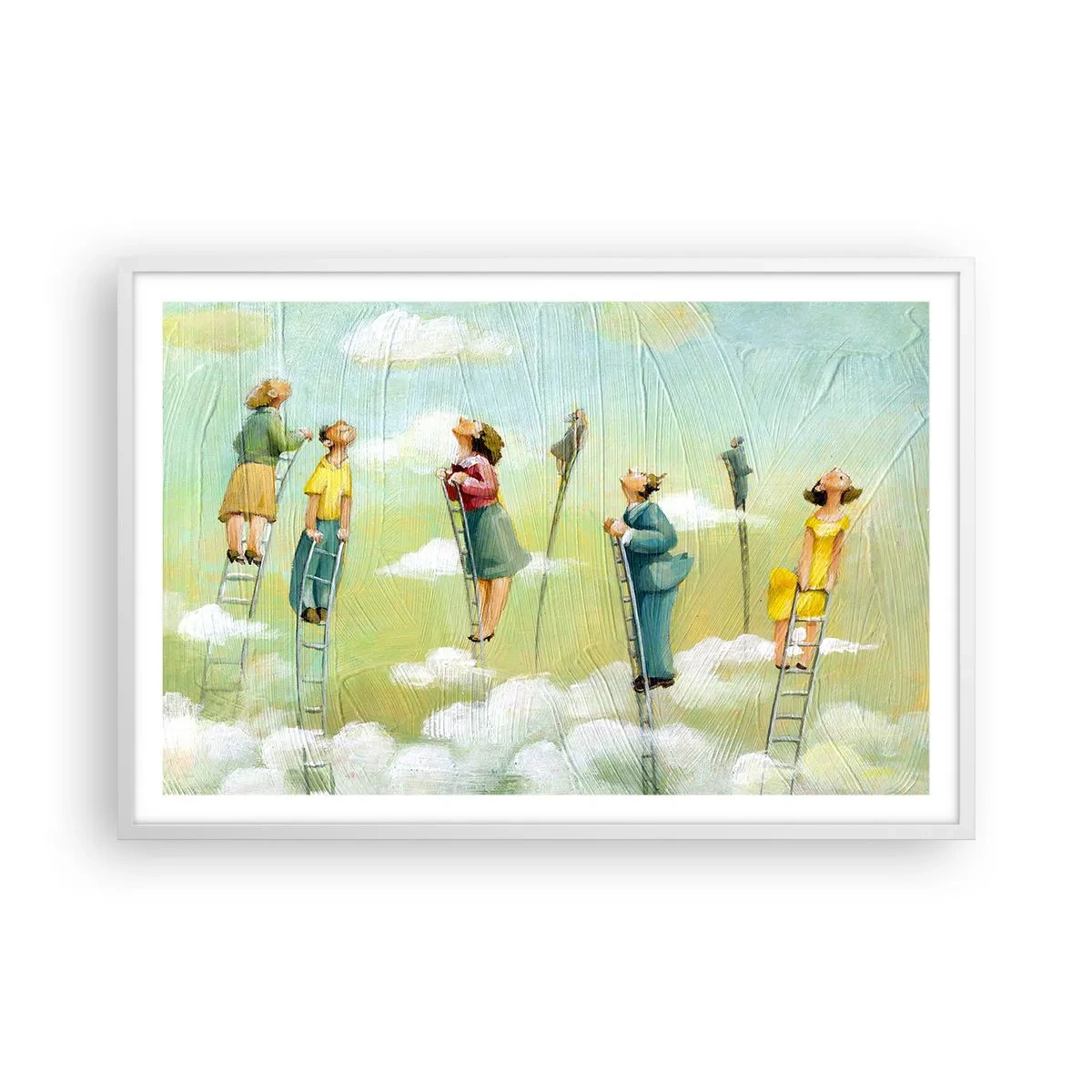 Affiche dans un cadre blanc - Poster - Derrière ton rêve - 91x61 cm