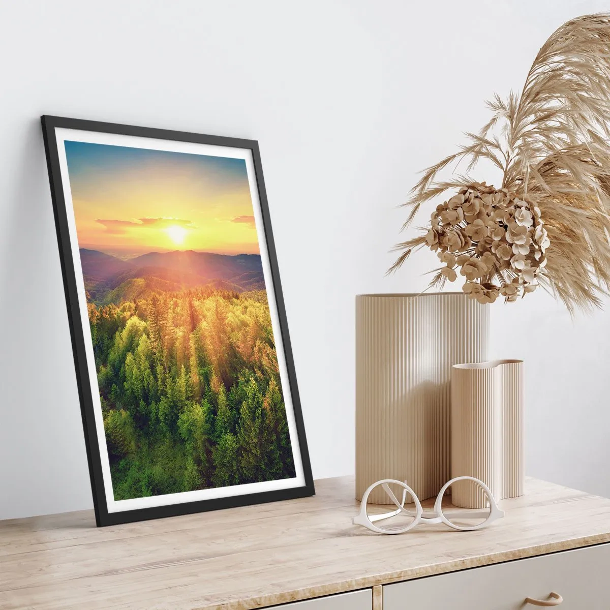 Affiche dans un cadre noir - Poster - Monts et sommets - 61x91 cm