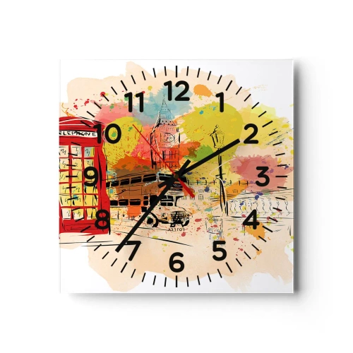Horloge murale - Pendule murale - La ville de la variété - 30x30 cm