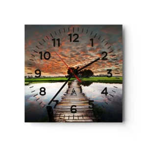 Horloge murale - Pendule murale - Étendez vos bras - respirez - 30x30 cm