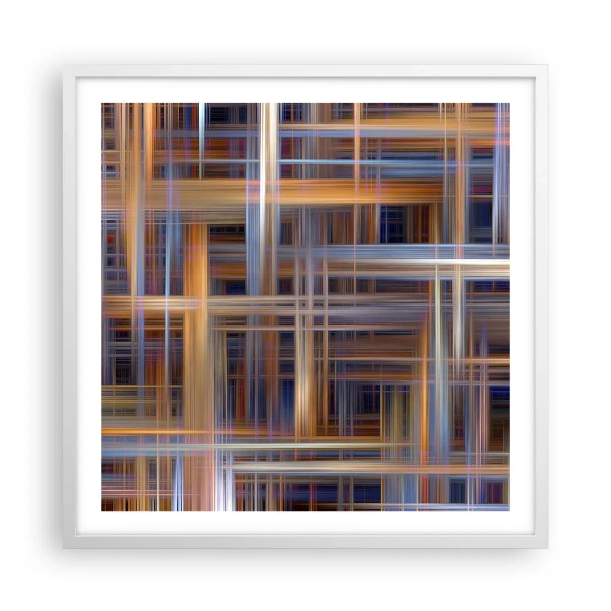 Affiche dans un cadre blanc - Poster - Tissé de lumière - 60x60 cm
