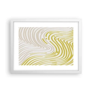 Affiche dans un cadre blanc - Poster - Une composition au léger virage - 40x30 cm