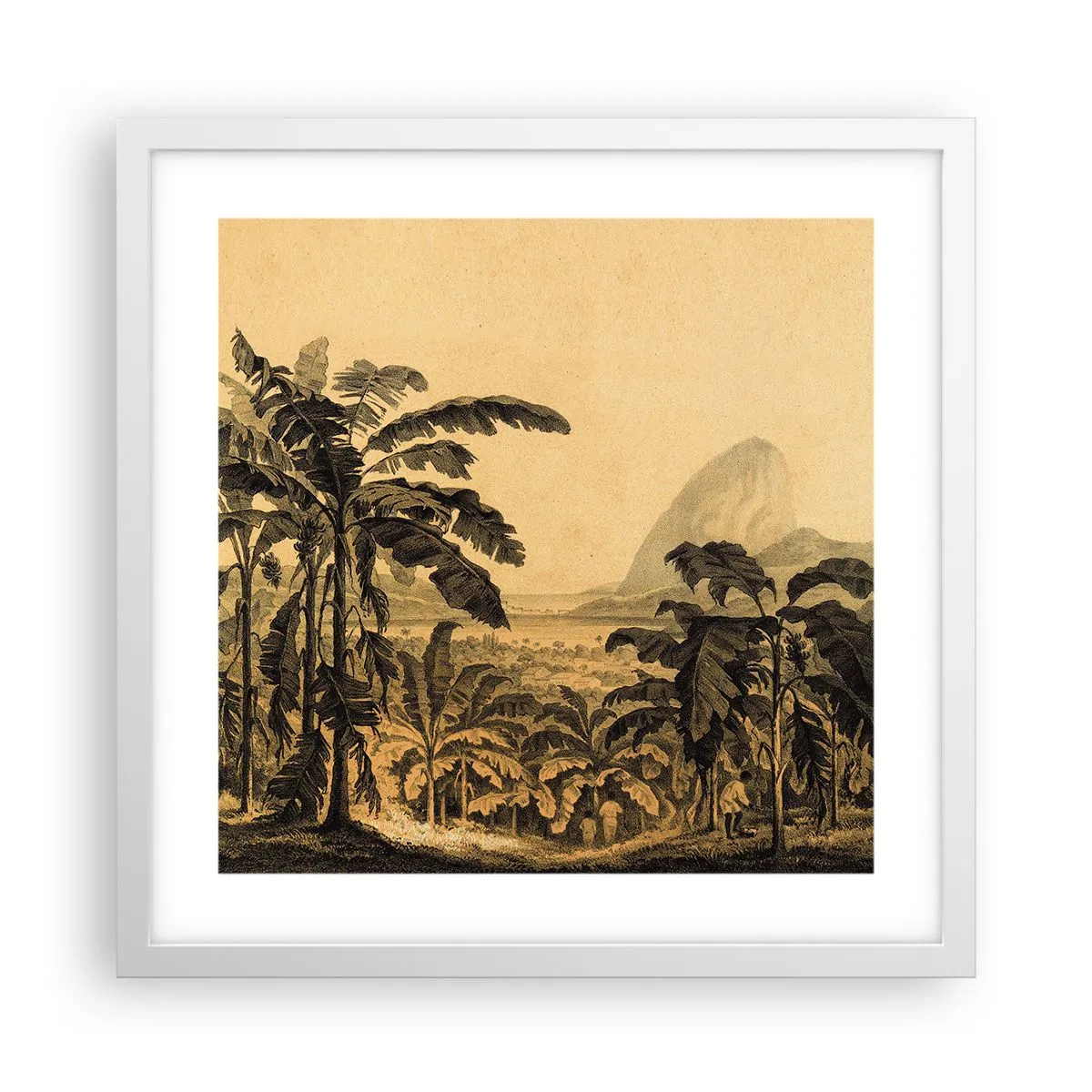 Affiche dans un cadre blanc - Poster - Dans un climat colonial - 40x40 cm