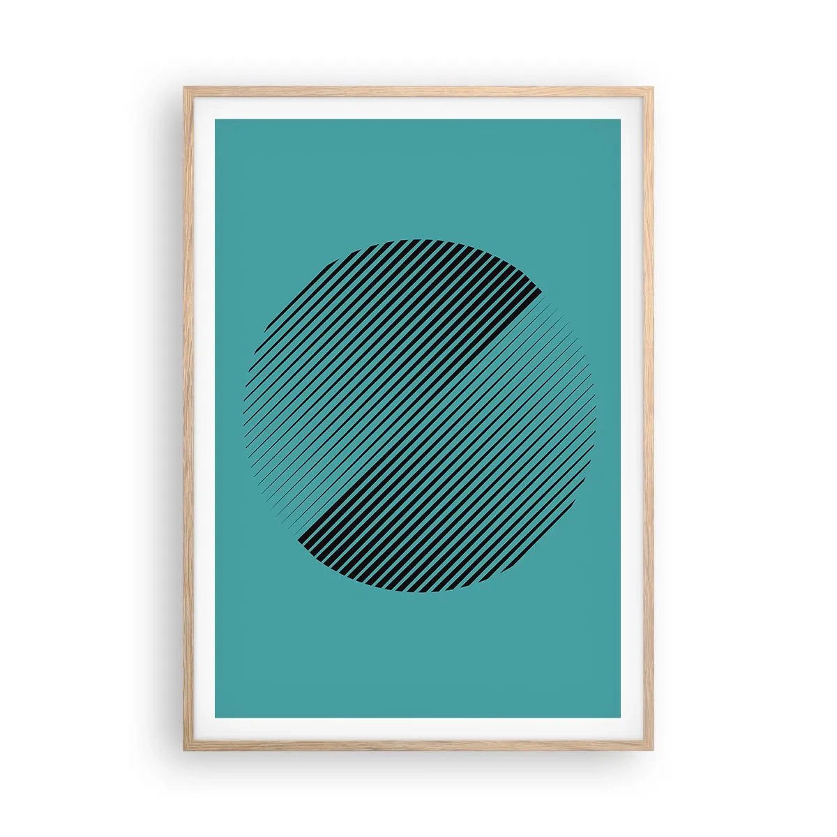 Affiche dans un chêne clair - Poster - Cercle – une variation géométrique - 70x100 cm