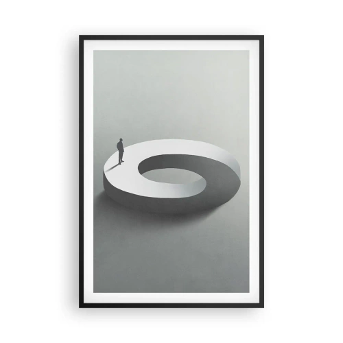 Affiche dans un cadre noir - Poster - Et sois intelligent ici - 61x91 cm
