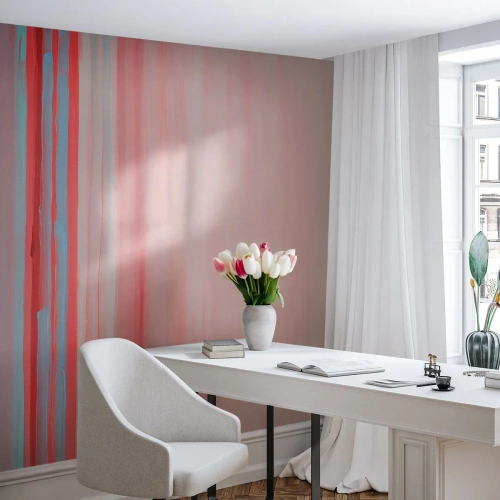 Papier Peint Photo Premium Canvas - Abstraction à l'aube - Pastel, Minimaliste, Morceau - 350x256 cm