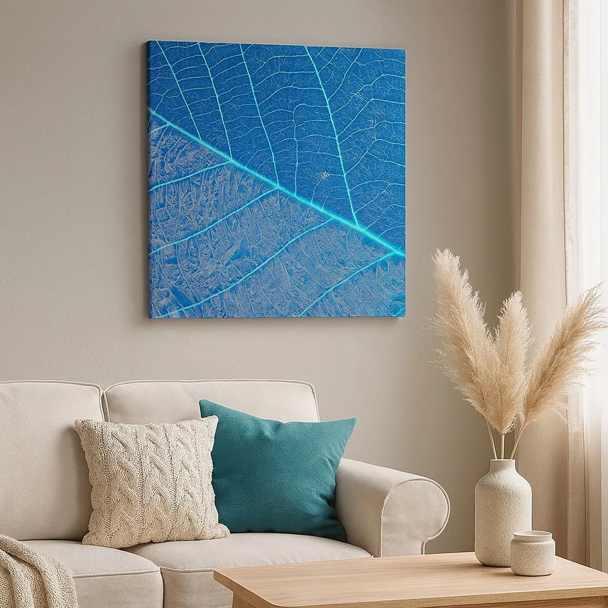 Impression sur toile - Image sur toile - La vie en bleu - 30x30 cm