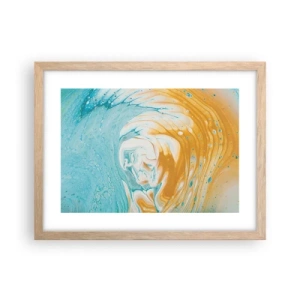 Affiche dans un chêne clair - Poster - Tourbillon pastel - 40x30 cm