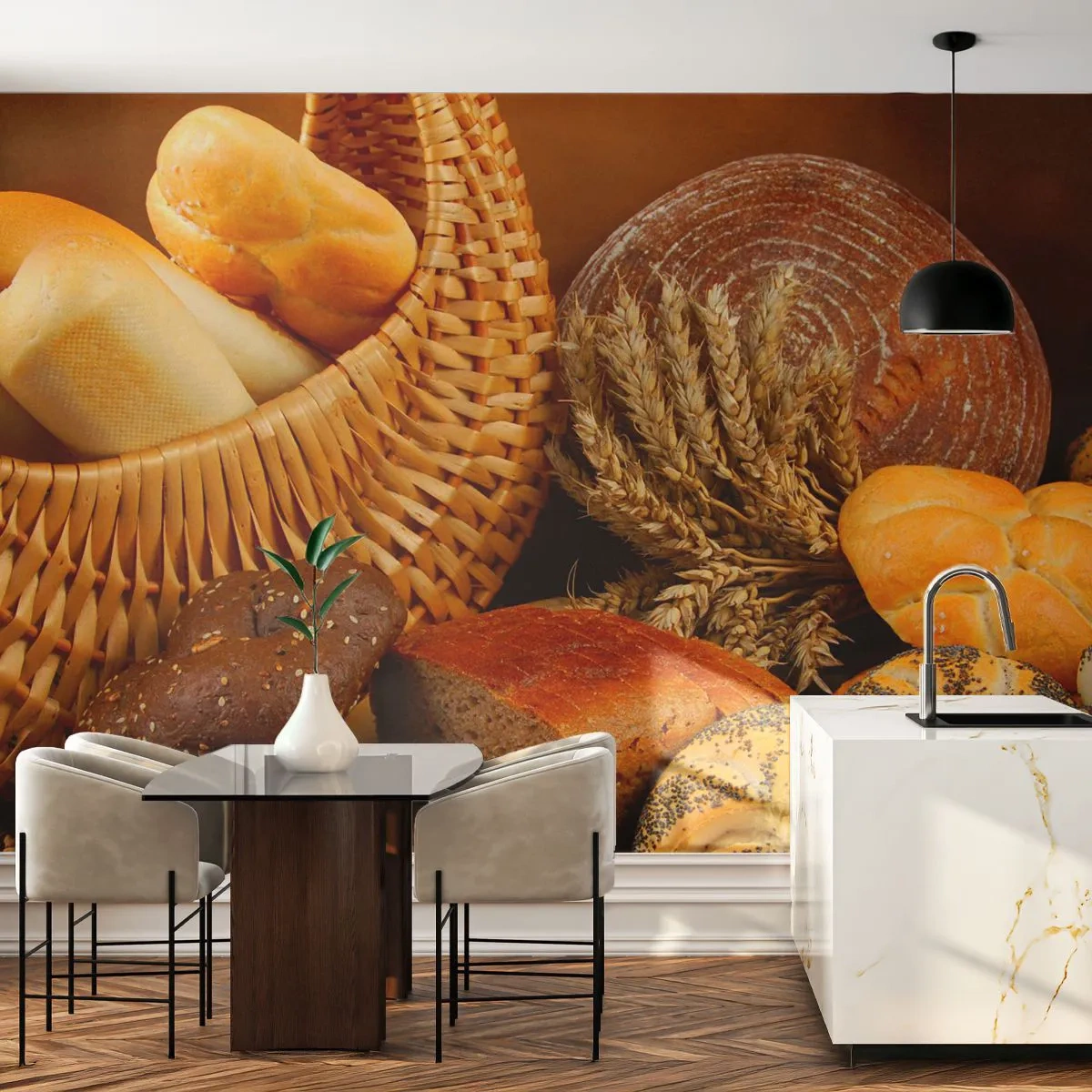 Papier Peint Autocollant Deluxe Sticker - On s'en est encore sorti - La gastronomie, Pain, Pain - 250x175 cm