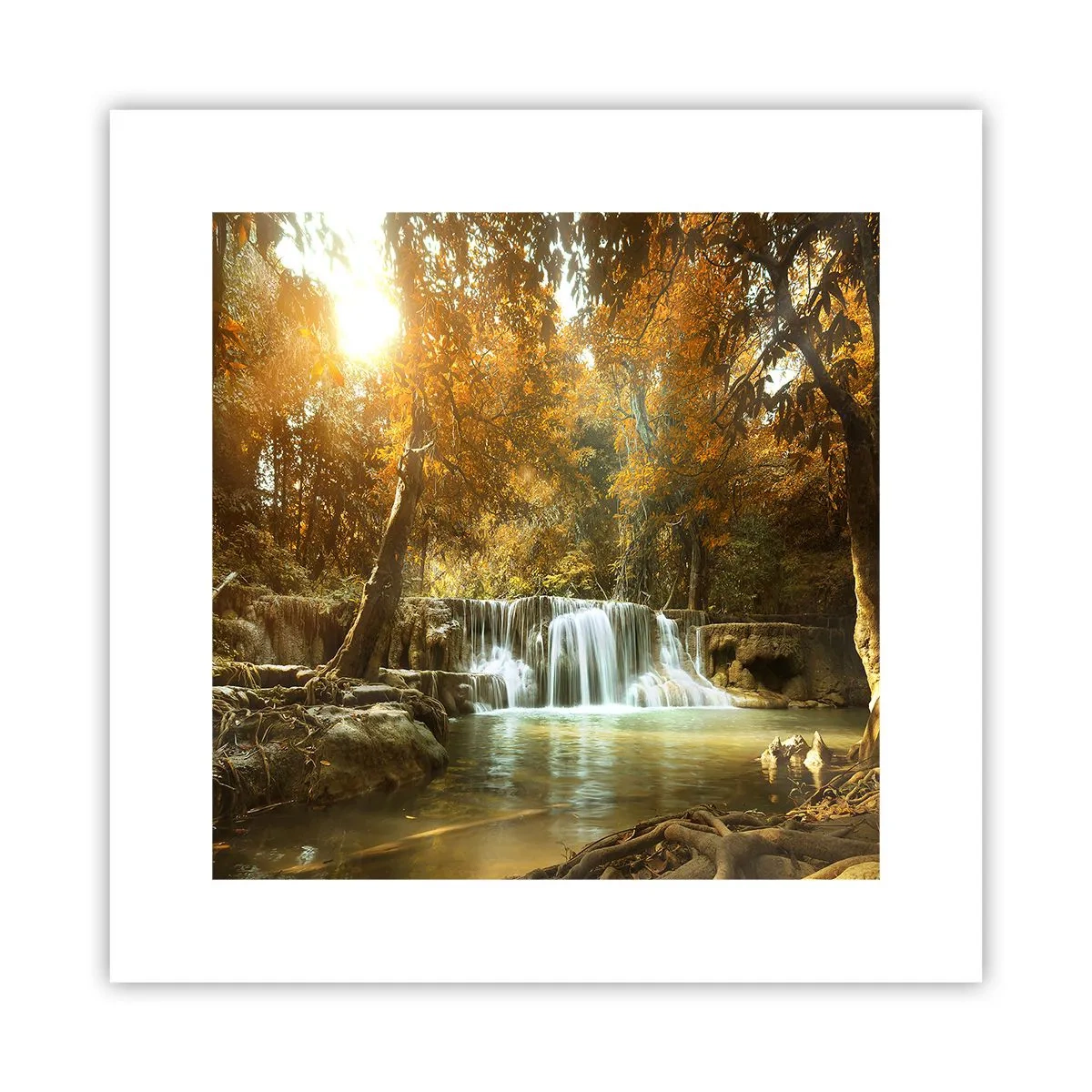 Affiche - Poster - Cascade du parc - 30x30 cm