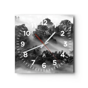 Horloge murale - Pendule murale - Sortir de son sommeil - 40x40 cm