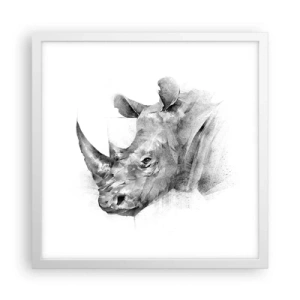 Affiche dans un cadre blanc - Poster - Potrait africain - 40x40 cm