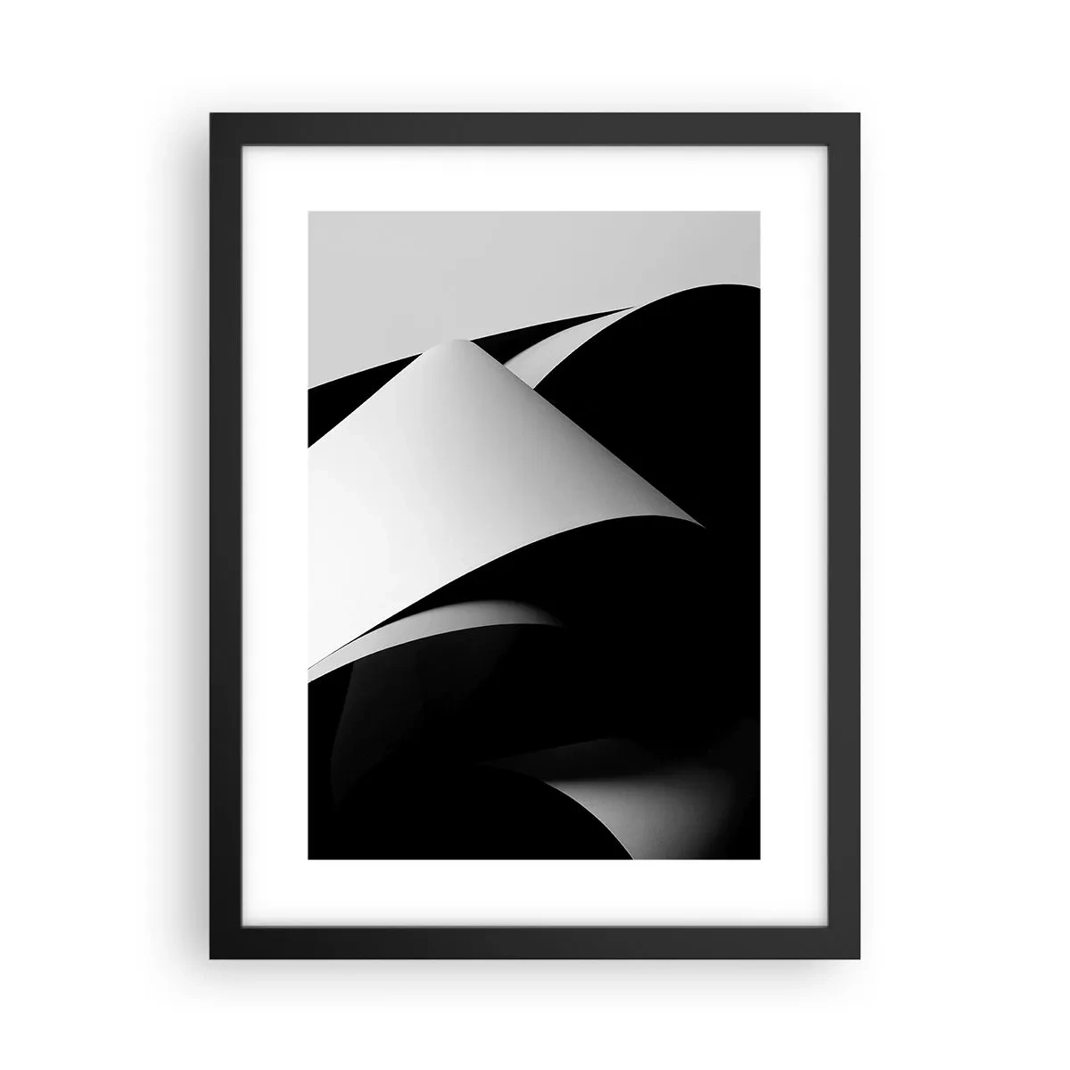 Affiche dans un cadre noir - Poster - Plans de lumière venus des profondeurs de l'ombre - 30x40 cm